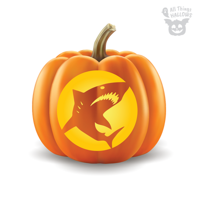 Shark Pumpkin Stencil