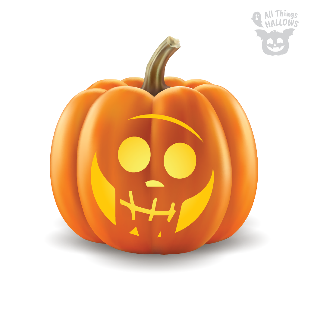 Skull Pumpkin Stencil