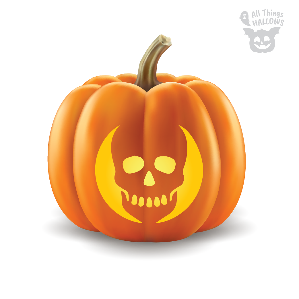 Skull Pumpkin Stencil