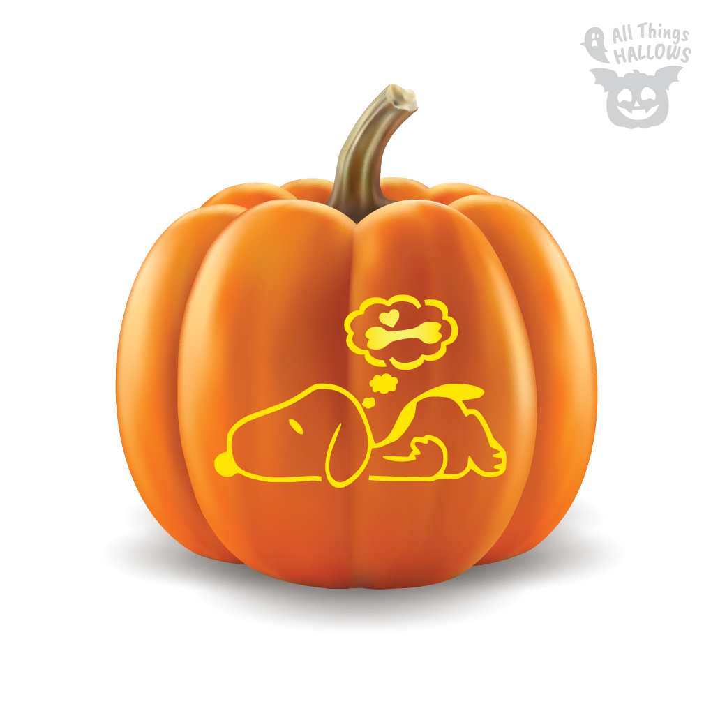 Snoopy Pumpkin Stencil