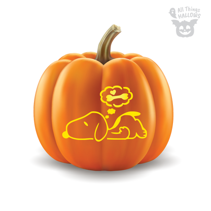 Snoopy Pumpkin Stencil