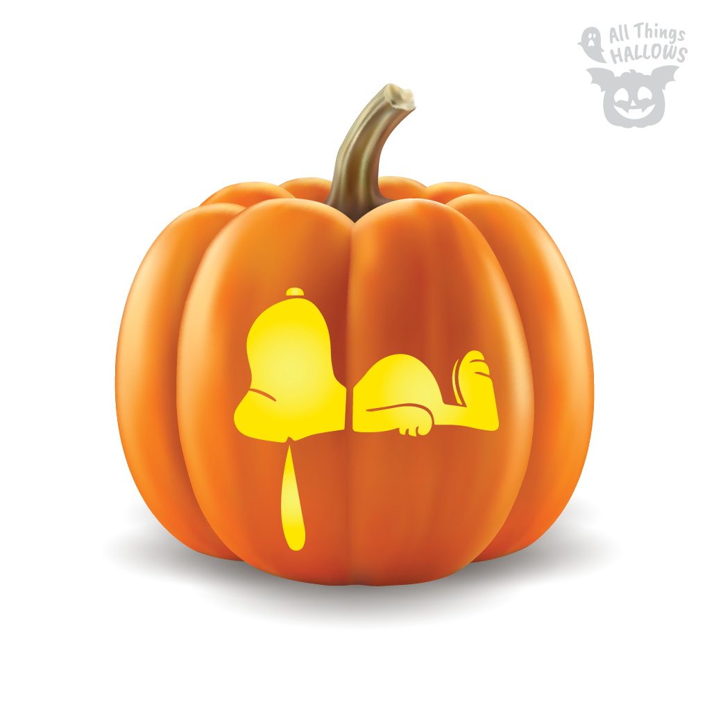 Snoopy Pumpkin Stencil