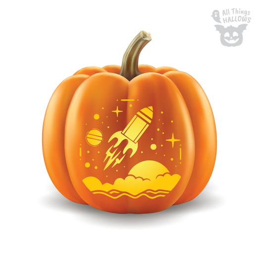 Space Pumpkin Stencil