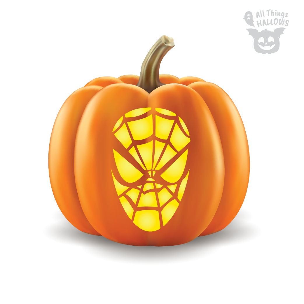 Spiderman Pumpkin Stencil