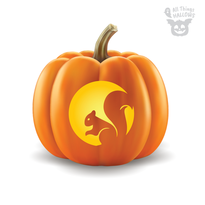 Squirrel Pumpkin Stencil