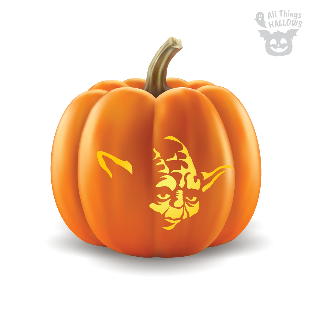 Yoda Pumpkin Stencil