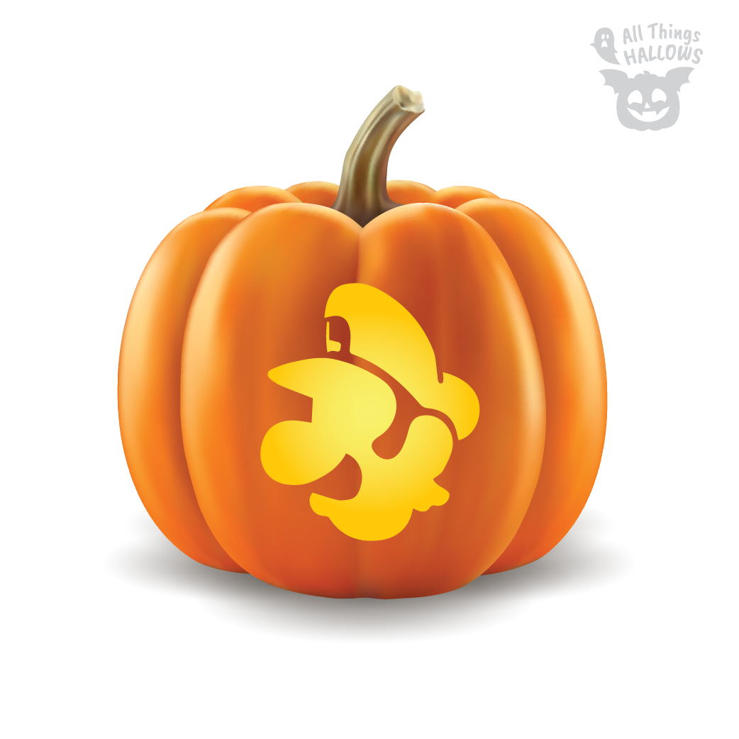 Luigi Pumpkin Stencil