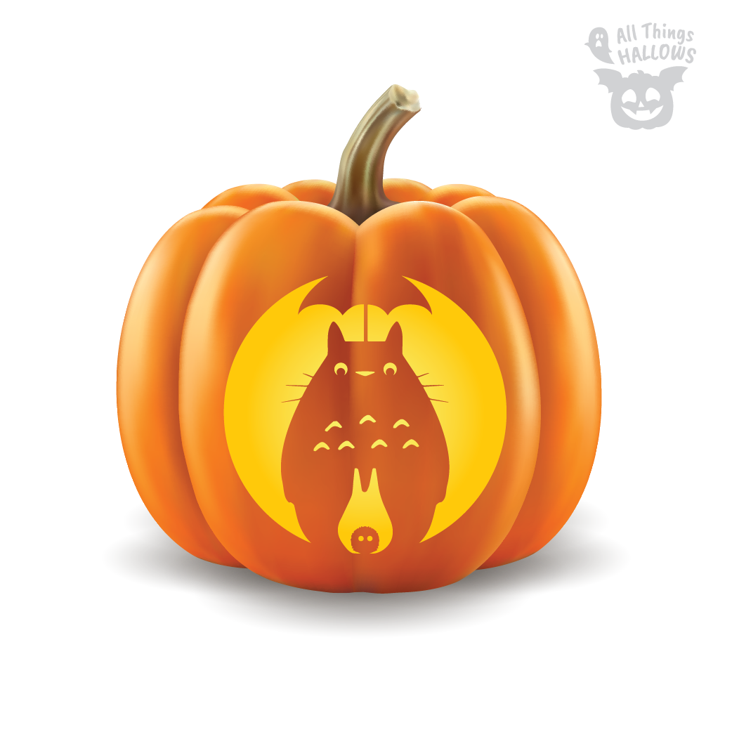 Totoro Pumpkin Stencil