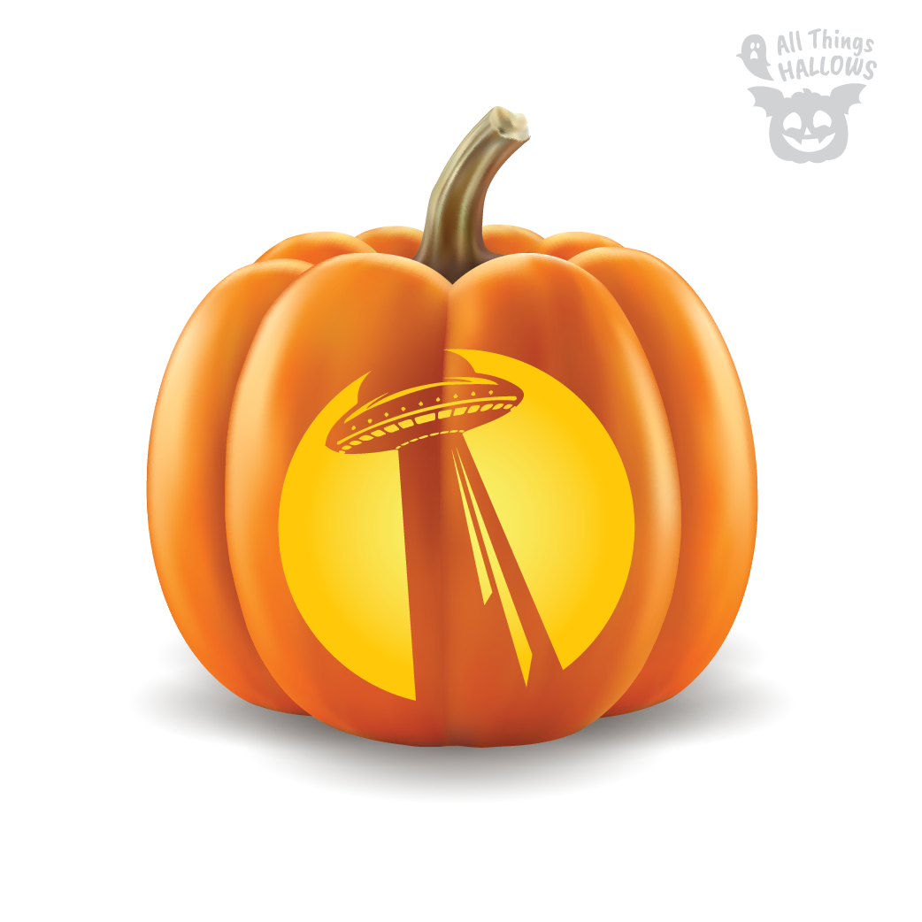 UFO Pumpkin Stencil