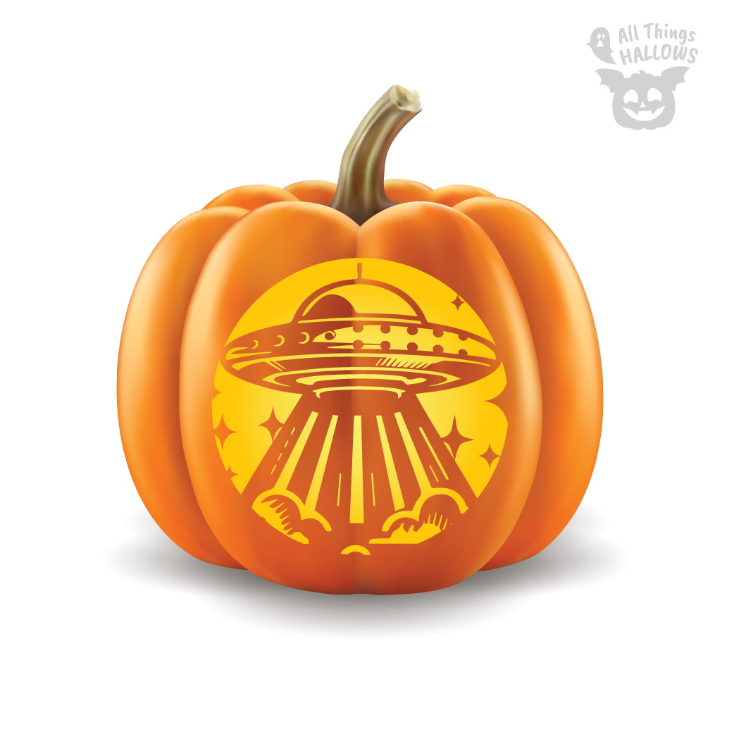 UFO Pumpkin Stencil