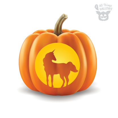 Unicorn Pumpkin Stencil