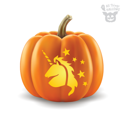 Unicorn Pumpkin Stencil