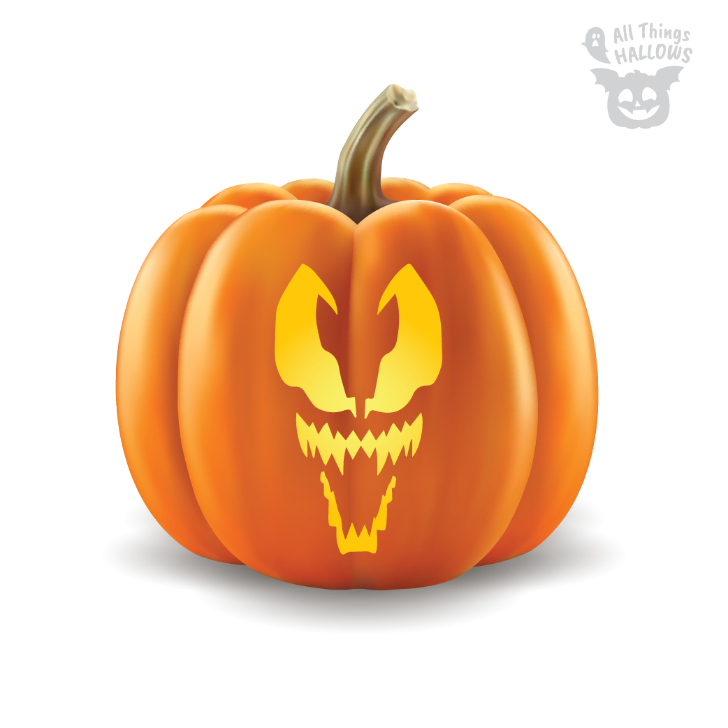 Venom Pumpkin Stencil