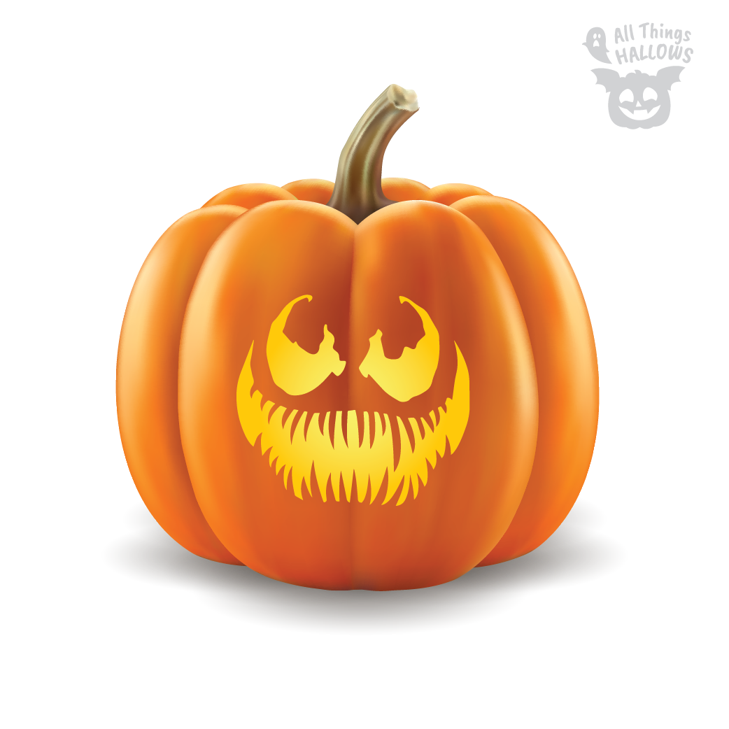 Venom Pumpkin Stencil