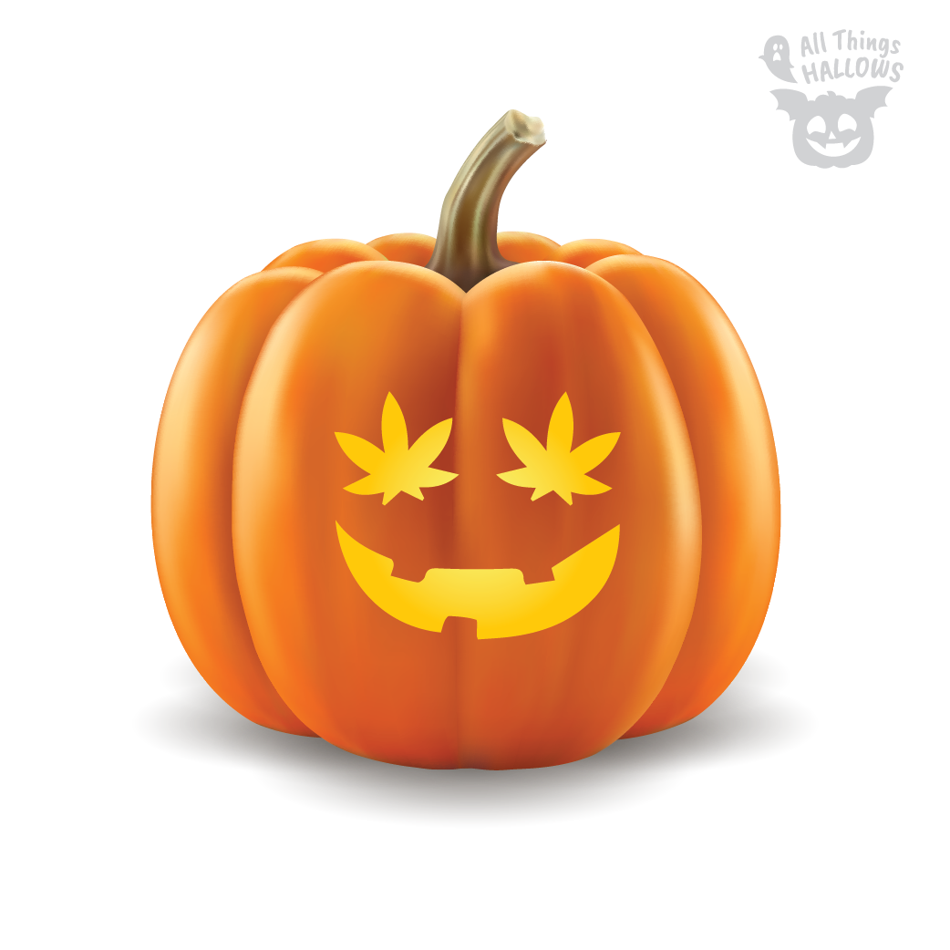 Weed Pumpkin Stencil