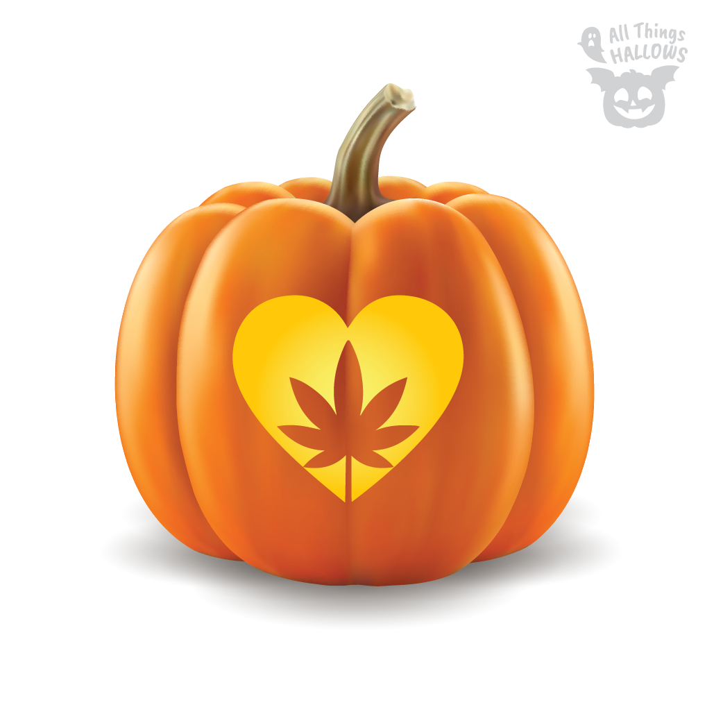 Weed Pumpkin Stencil