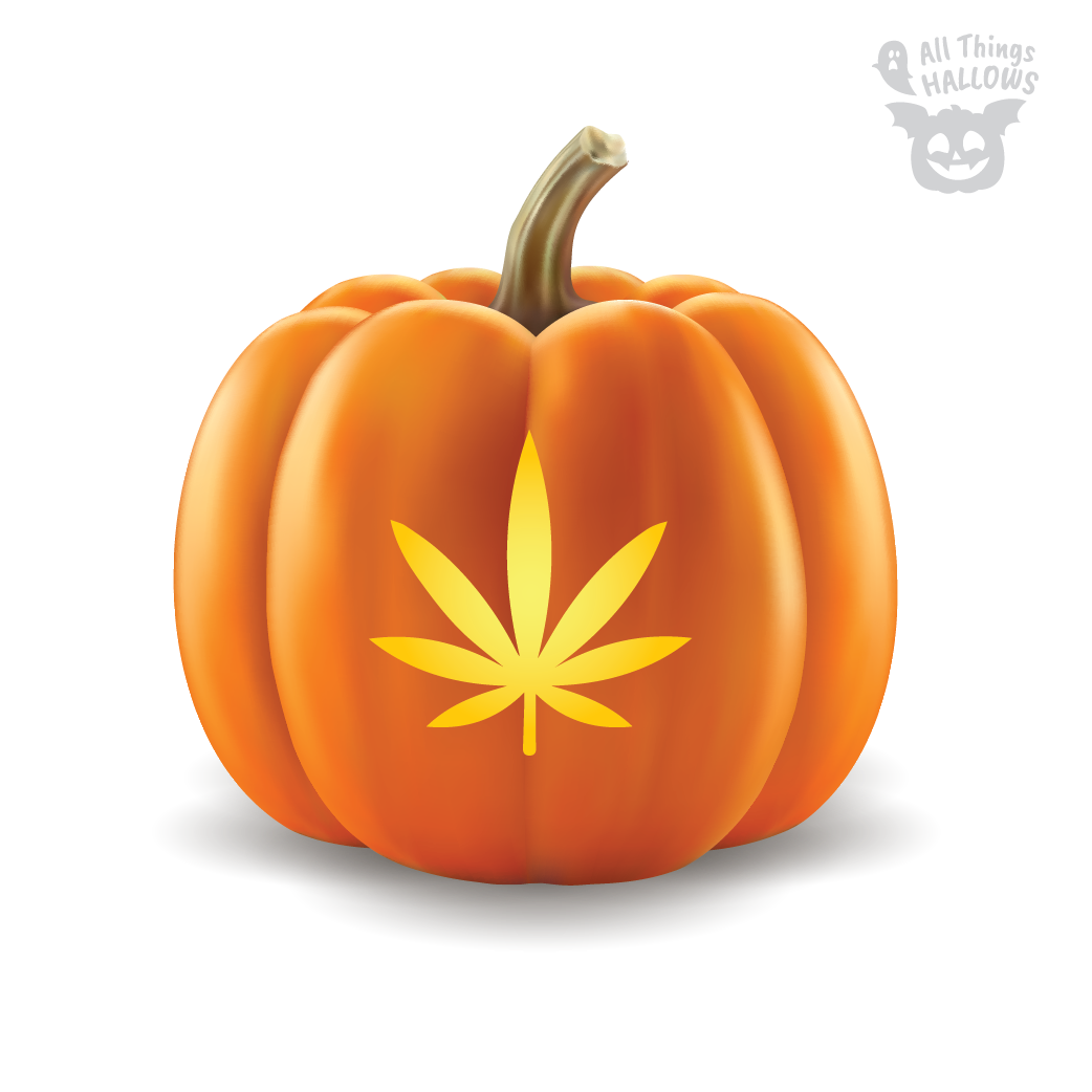 Weed Pumpkin Stencil