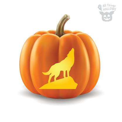 Wolf Pumpkin Stencil